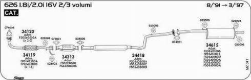 Sigam 034005 - Прокладка, труба вихлопного газу autocars.com.ua