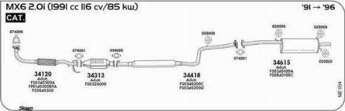 Sigam 034005 - Прокладка, труба вихлопного газу autocars.com.ua