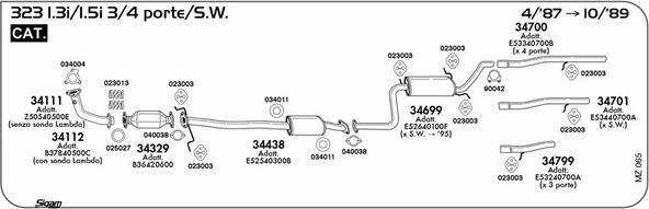 Sigam MZ065 - Система випуску ОГ autocars.com.ua
