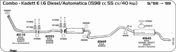 Sigam OP123 - Система випуску ОГ autocars.com.ua