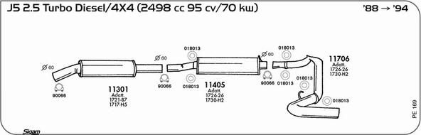 Sigam PE169 - Система випуску ОГ autocars.com.ua