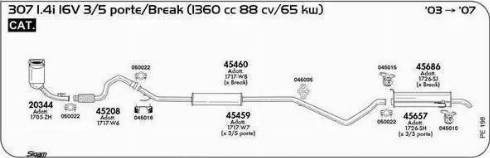 Sigam 045005 - Кронштейн, система випуску ОГ autocars.com.ua