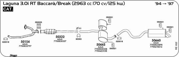 Sigam RE052 - Система випуску ОГ autocars.com.ua