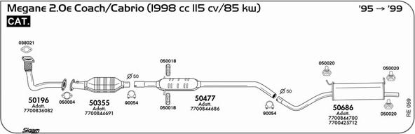 Sigam RE059 - Система випуску ОГ autocars.com.ua