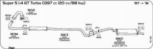 Sigam 050019 - Кронштейн, система випуску ОГ autocars.com.ua