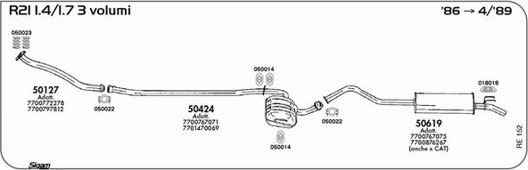 Sigam RE152 - Система випуску ОГ autocars.com.ua