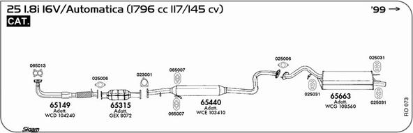 Sigam RO073 - Система випуску ОГ autocars.com.ua
