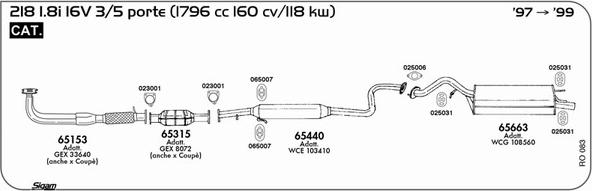 Sigam RO083 - Система випуску ОГ autocars.com.ua