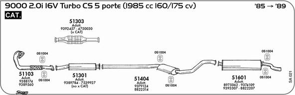 Sigam SA021 - Система випуску ОГ autocars.com.ua