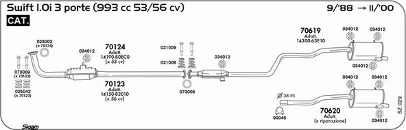 Sigam SZ029 - Система випуску ОГ autocars.com.ua