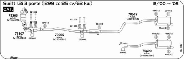 Sigam SZ037 - Система випуску ОГ autocars.com.ua