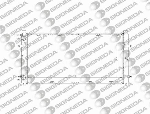 Signeda RA65242A - Радиатор, охлаждение двигателя avtokuzovplus.com.ua