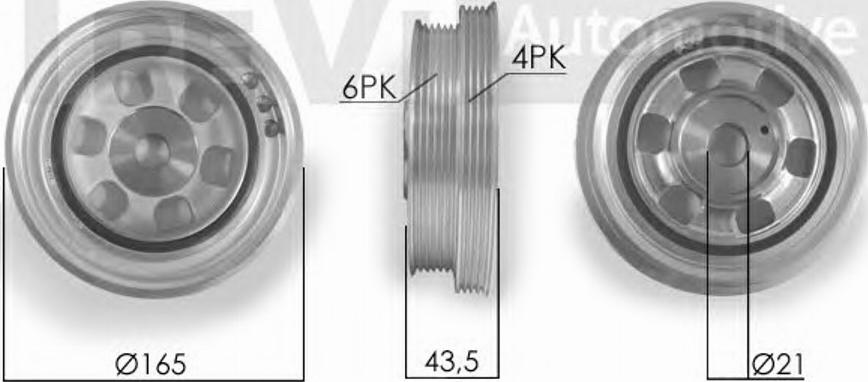 S&K SK899608 - Шкив коленчатого вала autodnr.net