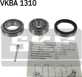 SKF VKBA 1310 - Комплект подшипника ступицы колеса autodnr.net
