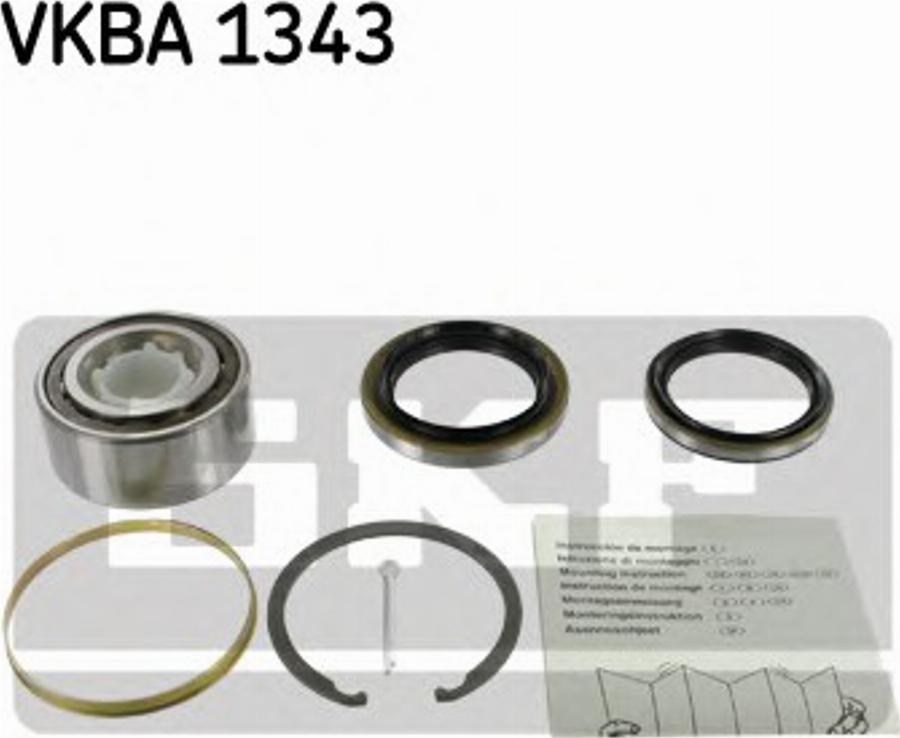 SKF VKBA 1343 - Комплект подшипника ступицы колеса avtokuzovplus.com.ua