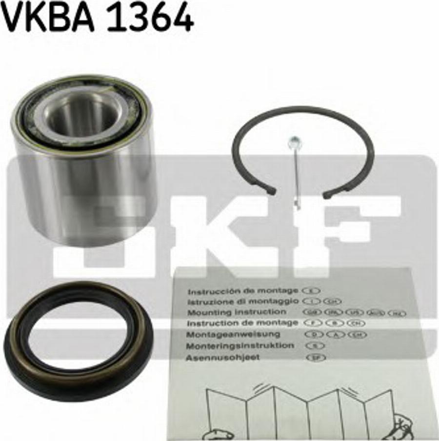 SKF VKBA 1364 - Комплект підшипника маточини колеса autocars.com.ua