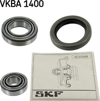 SKF VKBA 1400 - Комплект подшипника ступицы колеса autodnr.net