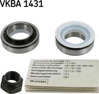 SKF VKBA 1431 - Комплект подшипника ступицы колеса avtokuzovplus.com.ua