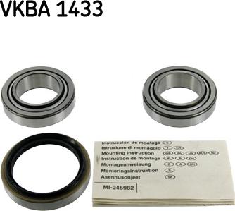 SKF VKBA 1433 - Комплект подшипника ступицы колеса autodnr.net