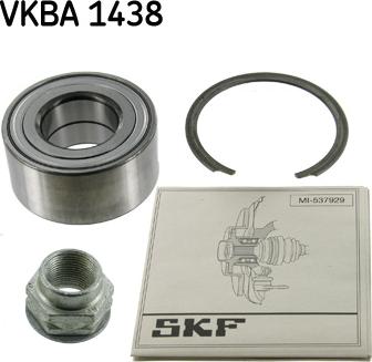 SKF VKBA 1438 - Комплект подшипника ступицы колеса avtokuzovplus.com.ua