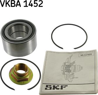 SKF VKBA 1452 - Комплект підшипника маточини колеса autocars.com.ua