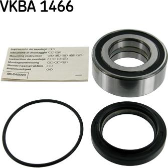 SKF VKBA 1466 - Комплект підшипника маточини колеса autocars.com.ua
