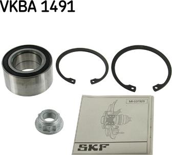 SKF VKBA 1491 - Комплект підшипника маточини колеса autocars.com.ua