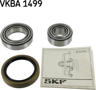 SKF VKBA 1499 - Комплект підшипника маточини колеса autocars.com.ua