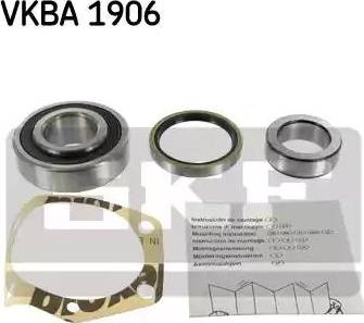 SKF VKBA 1906 - Комплект подшипника ступицы колеса avtokuzovplus.com.ua