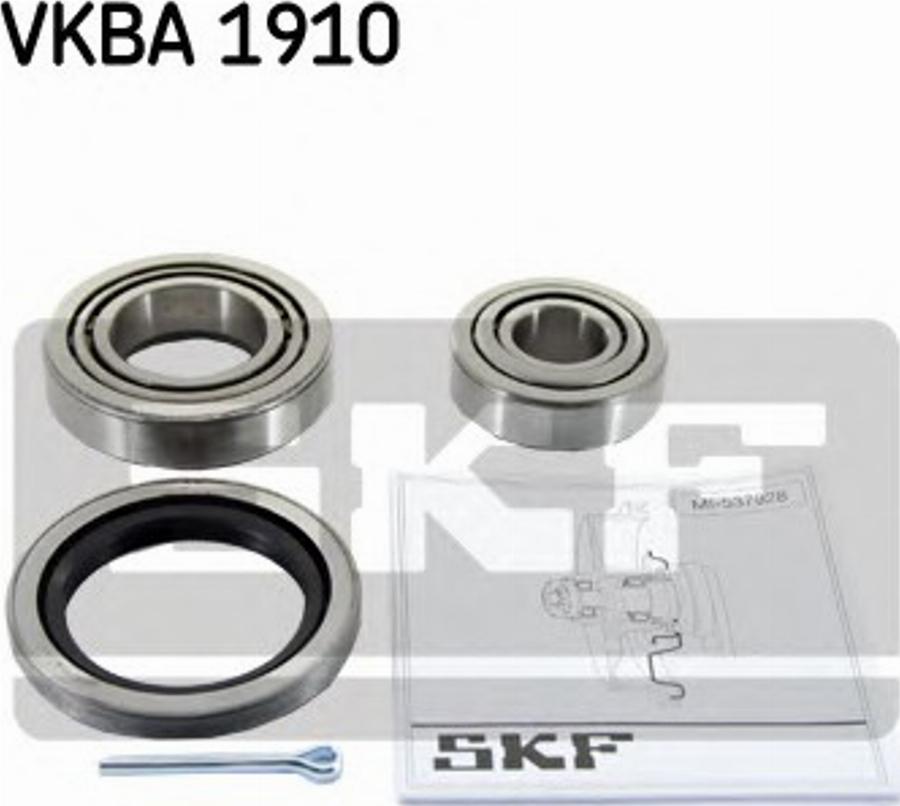 SKF VKBA 1910 - Комплект подшипника ступицы колеса autodnr.net