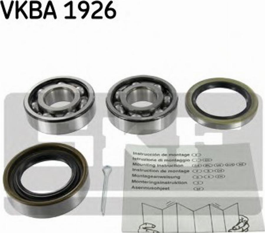 SKF VKBA 1926 - Комплект підшипника маточини колеса autocars.com.ua