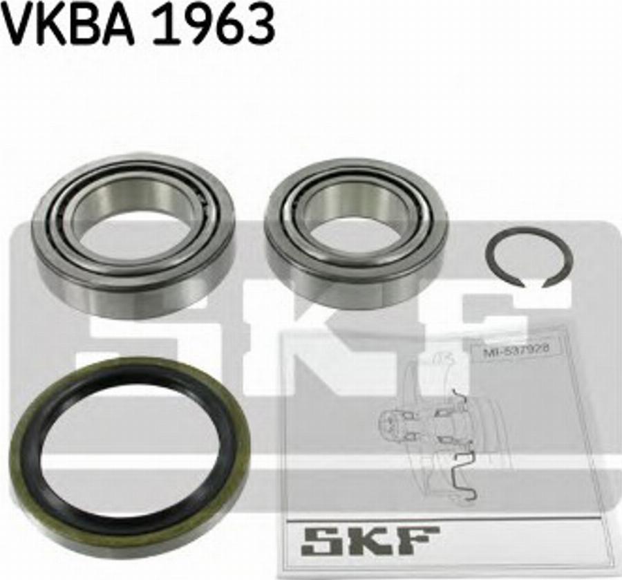 SKF VKBA 1963 - Комплект подшипника ступицы колеса autodnr.net