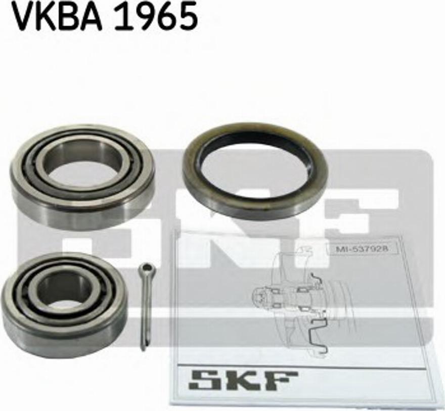 SKF VKBA 1965 - Комплект підшипника маточини колеса autocars.com.ua