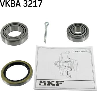 SKF VKBA 3217 - Комплект підшипника маточини колеса autocars.com.ua