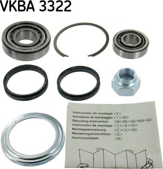 SKF VKBA 3322 - Комплект подшипника ступицы колеса avtokuzovplus.com.ua