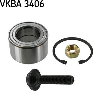 SKF VKBA 3406 - Комплект підшипника маточини колеса autocars.com.ua