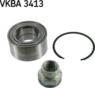 SKF VKBA 3413 - Комплект підшипника маточини колеса autocars.com.ua