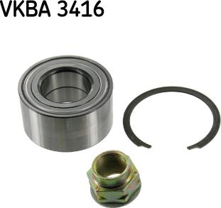 SKF VKBA 3416 - Комплект підшипника маточини колеса autocars.com.ua