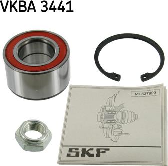SKF VKBA 3441 - Комплект підшипника маточини колеса autocars.com.ua