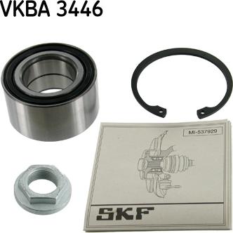 SKF VKBA 3446 - Комплект підшипника маточини колеса autocars.com.ua