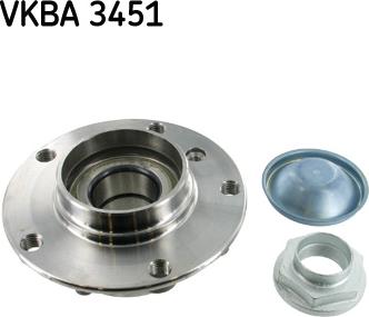 SKF VKBA 3451 - Комплект підшипника маточини колеса autocars.com.ua