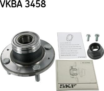 SKF VKBA 3458 - Комплект підшипника маточини колеса autocars.com.ua