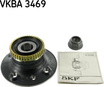 SKF VKBA 3469 - Комплект підшипника маточини колеса autocars.com.ua