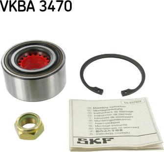 SKF VKBA 3470 - Комплект підшипника маточини колеса autocars.com.ua