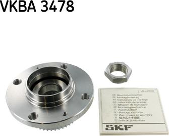 SKF VKBA 3478 - Ступица колеса, поворотный кулак autodnr.net