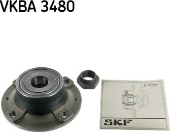 SKF VKBA 3480 - Комплект підшипника маточини колеса autocars.com.ua