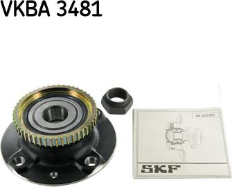 SKF VKBA 3481 - Комплект підшипника маточини колеса autocars.com.ua