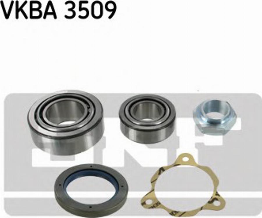 SKF VKBA 3509 - Комплект підшипника маточини колеса autocars.com.ua