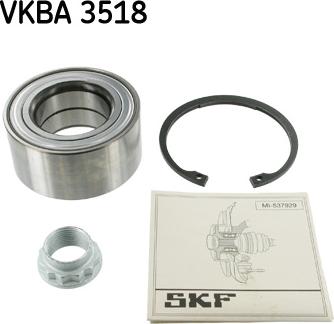 SKF VKBA 3518 - Комплект підшипника маточини колеса autocars.com.ua