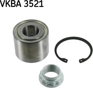 SKF VKBA 3521 - Комплект подшипника ступицы колеса autodnr.net
